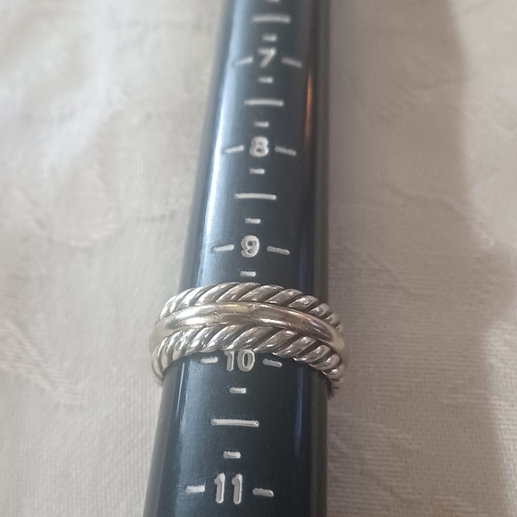 David Yurman Unisex Classic Cable Band Ring, SS & 14k, size 9.5 - Picture 7 of 9